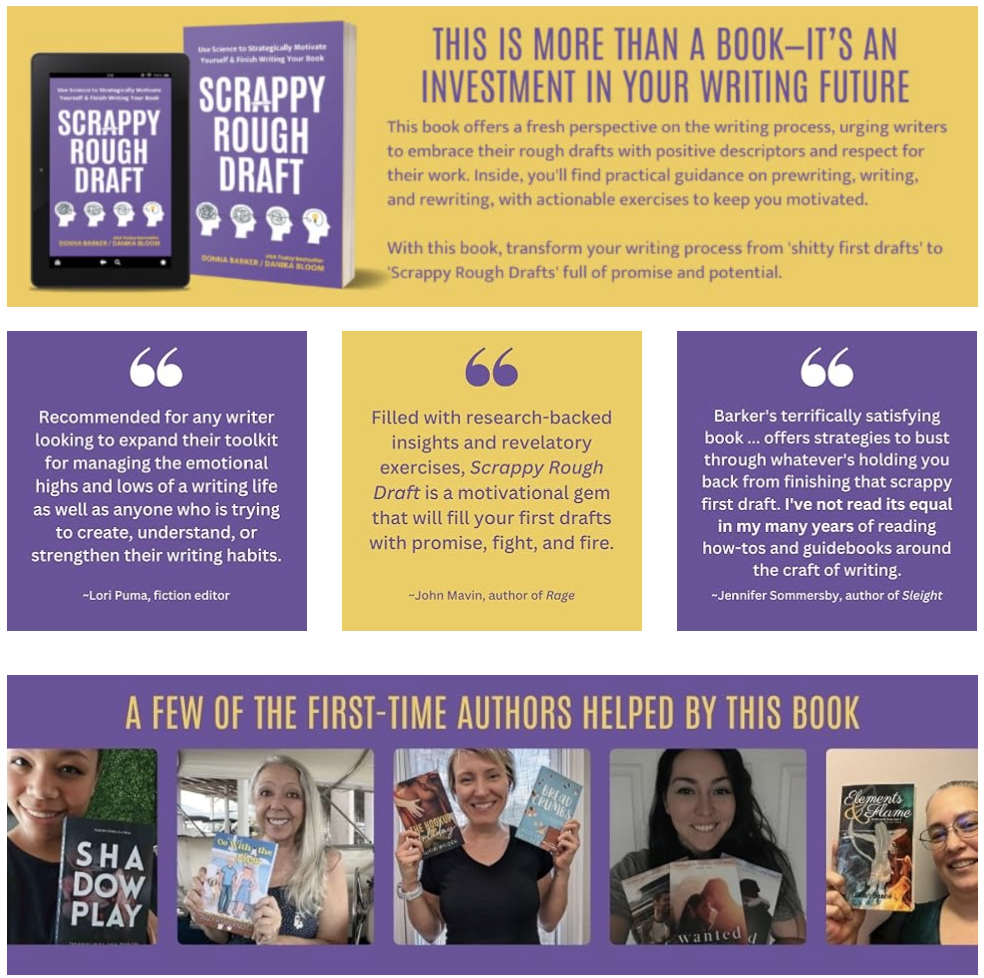 A+ for Scrappy Rough Draft includes more description, 3 reviews, images of authors helped by the book